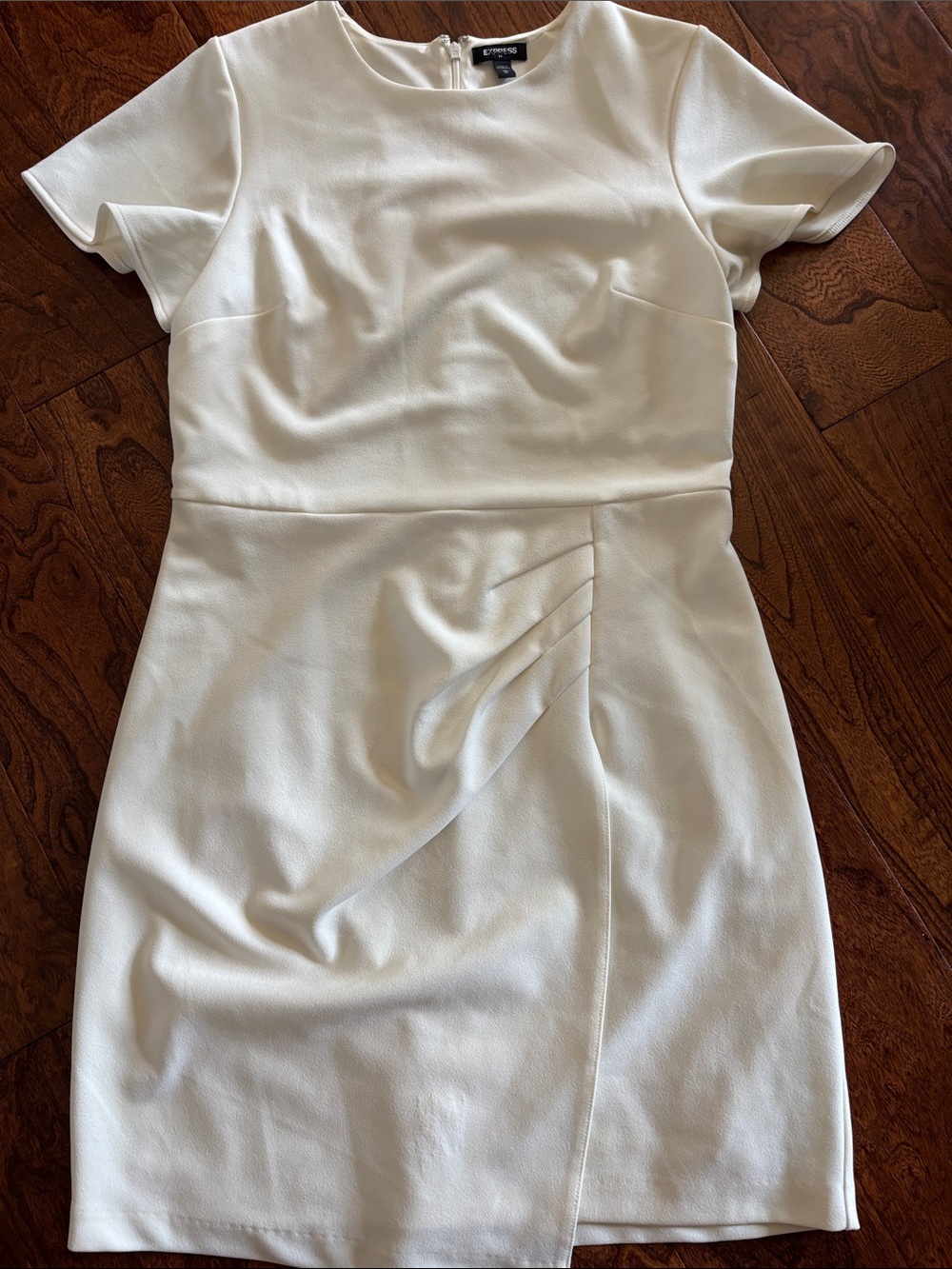 Express White Short Sleeve Mini Sheath Dress